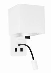 Applique Candellux Magnum 2xE27 LED lettura bianco/nero