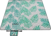 Tenda da picnic 200 x 200 cm - Impermeabile e lavabile in lavatrice - Grigio con foglie di palma tropicale - Per camping, parco, giardino e spiaggia