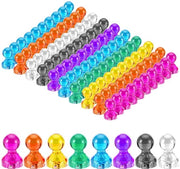 Magnetismo 100 pezzi mini magneti per lavagna, 11 x 17 mm magneti per lavagna bianchi, 8 colori, magneti in plastica per lavagna, magneti per frigorifero per lavagna