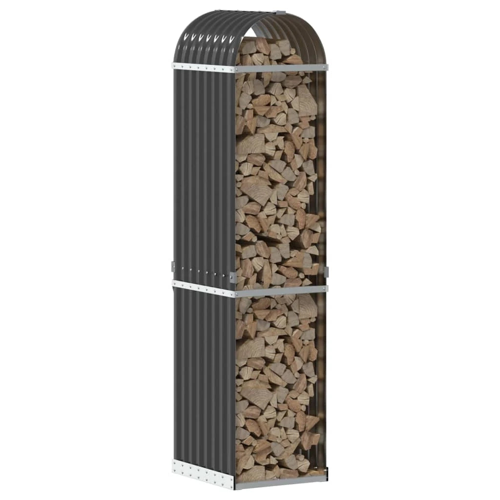 Portalegna 40 x 45 x 170 cm acciaio zincato antracite 02_0043780