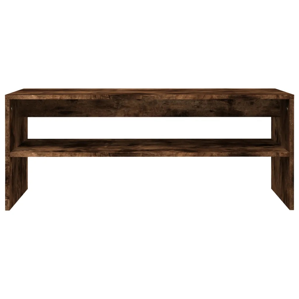 Tavolino da Salotto Rovere Fumo 100x40x40 cm Legno Multistrato 815255