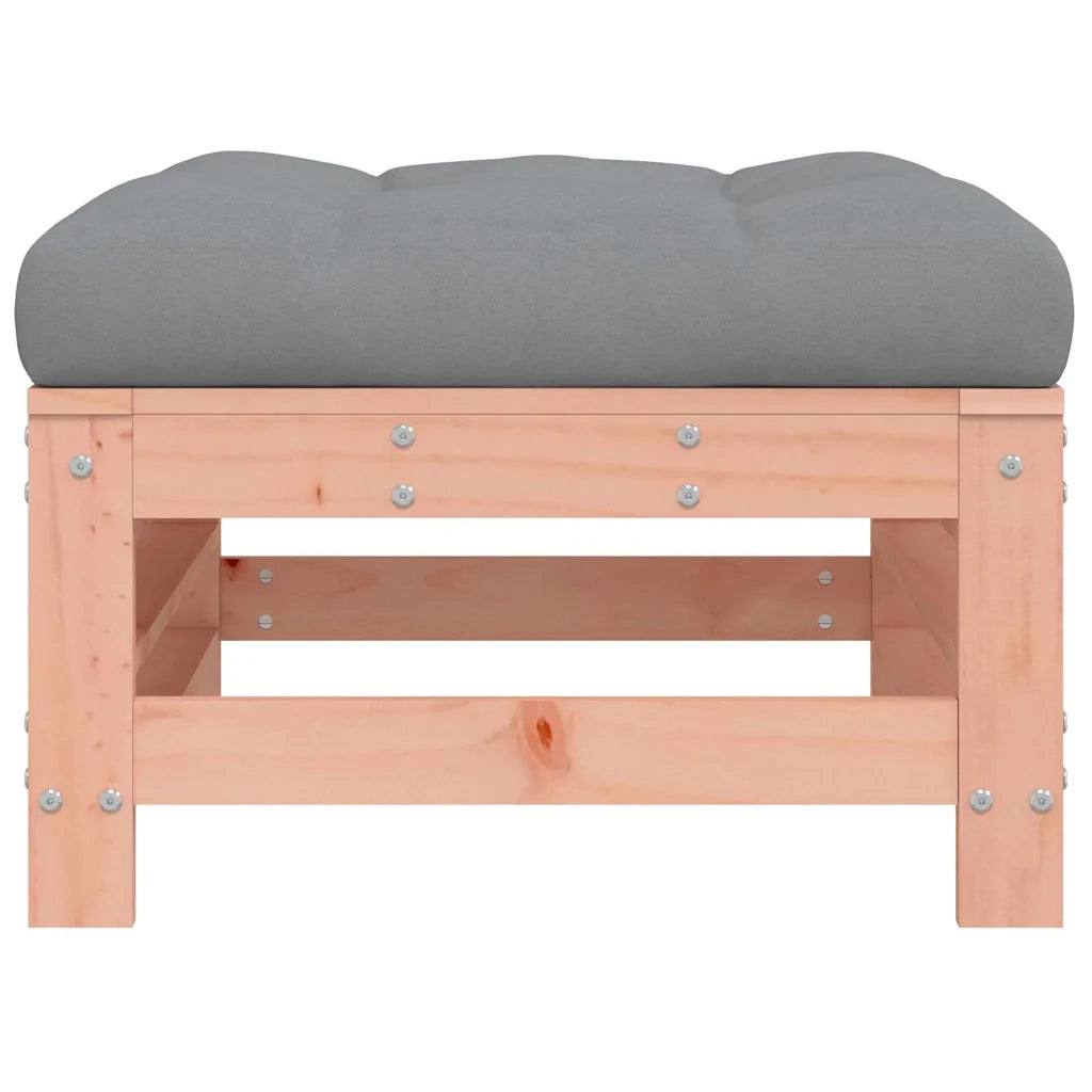 Sedia da giardino-Poggiapiedi da Giardino con Cuscino Legno Massello di Douglas 964790