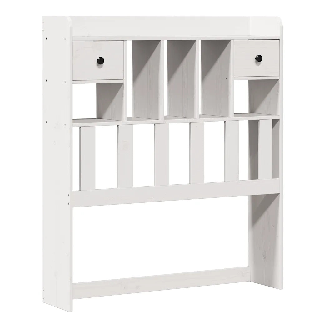 Letto Libreria senza Materasso Bianco 90x190 cm Massello Pino 3323978