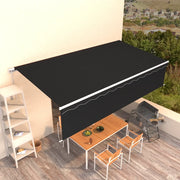 Tenda da Sole Retrattile Manuale con Parasole 6x3 m Antracite 3069359