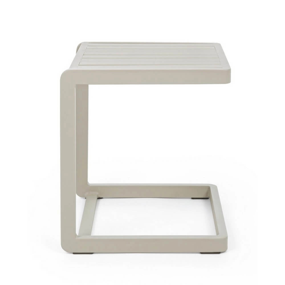 Set di 2 Tavolini da Esterno in Alluminio Verniciato 40x40x45 cm - STRONG
