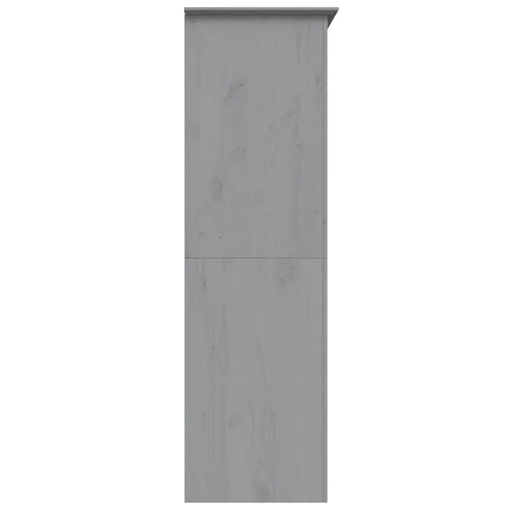 vidaXL Armadio BODO 146x53,5x173 cm in Legno Massello di Pino Grigio