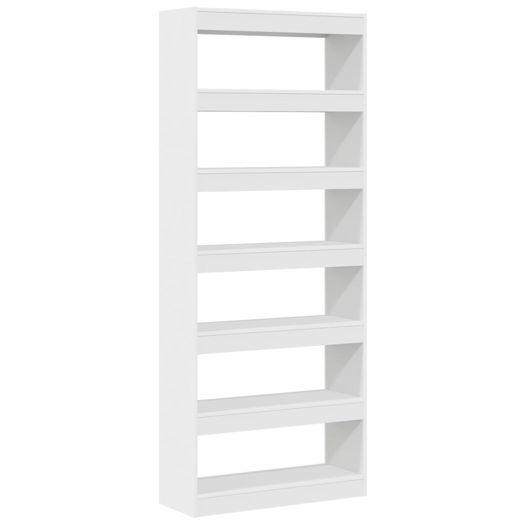 Libreria Bianca Bianca Legno ingegnerizzato 80 x 30 x 198 cm