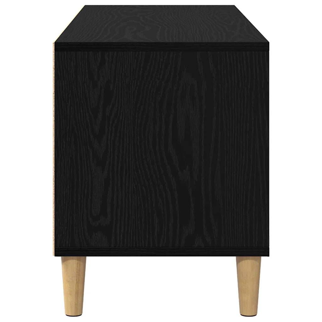 Mobile TV Rovere Nero 100 x 34,5 x 44,5 cm Legno multistrato 881461