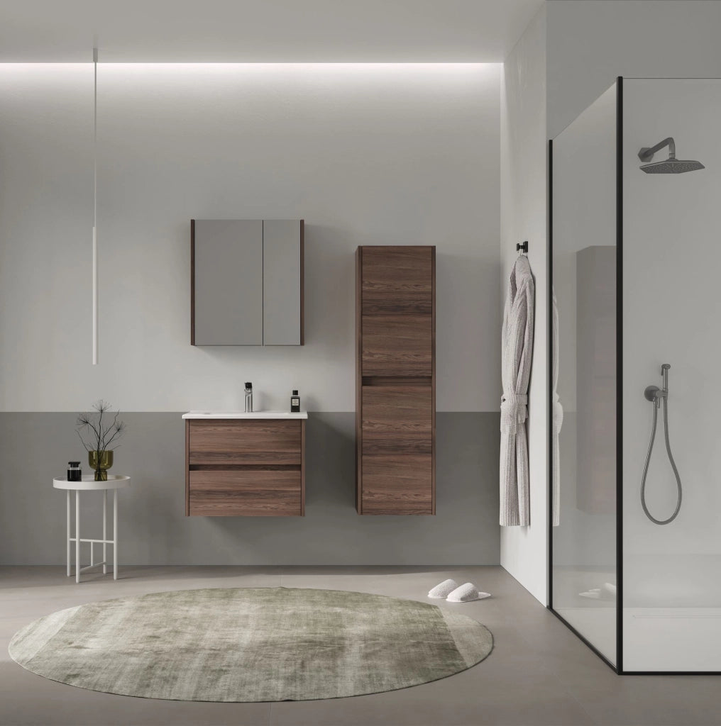 Mobile lavabo "Side 65 v2" - 65 x 45 x 52 cm - Noce scuro