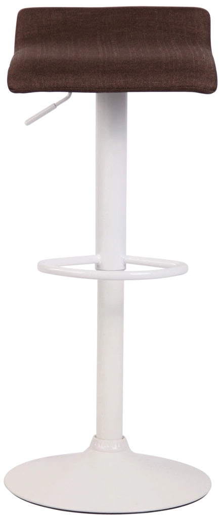 Sgabello Dyn V2 in tessuto marrone,bianco