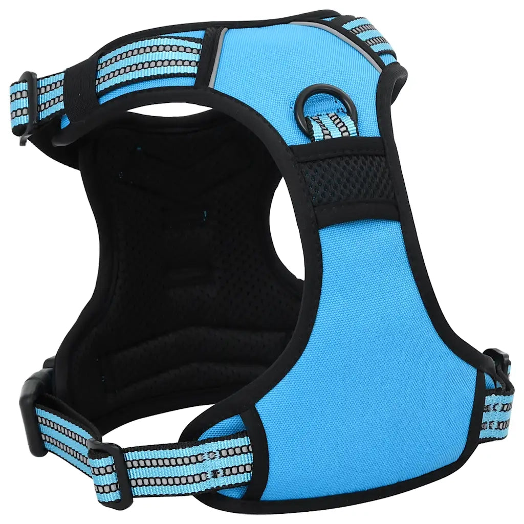 Pettorina per Cani con Guinzaglio e Collare Regolabile Blu L CFW9131012