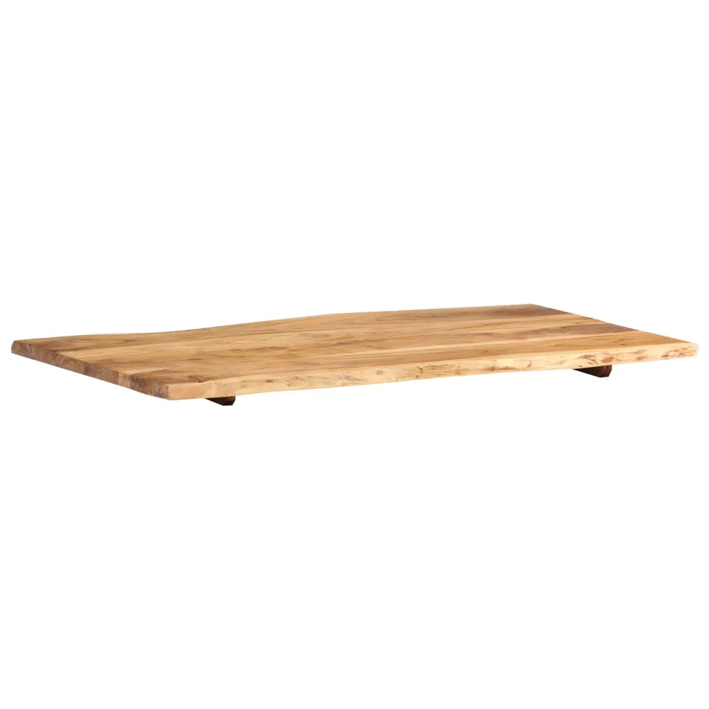 Piano del Tavolo | Superficie Tavolo | Piano Scrivania in Legno Massello di Acacia 100x(50-60)x2,5 cm