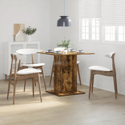 Tavolo da Pranzo rovere fumo 80x80x75 cm Legno Multistrato 825822
