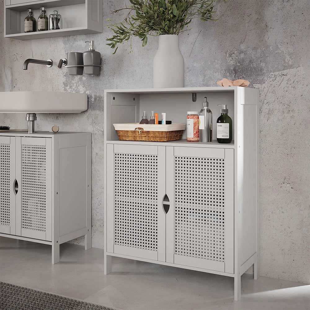 Vicco mobiletto bagno Bianco 60 x 80 cm con 2 porte