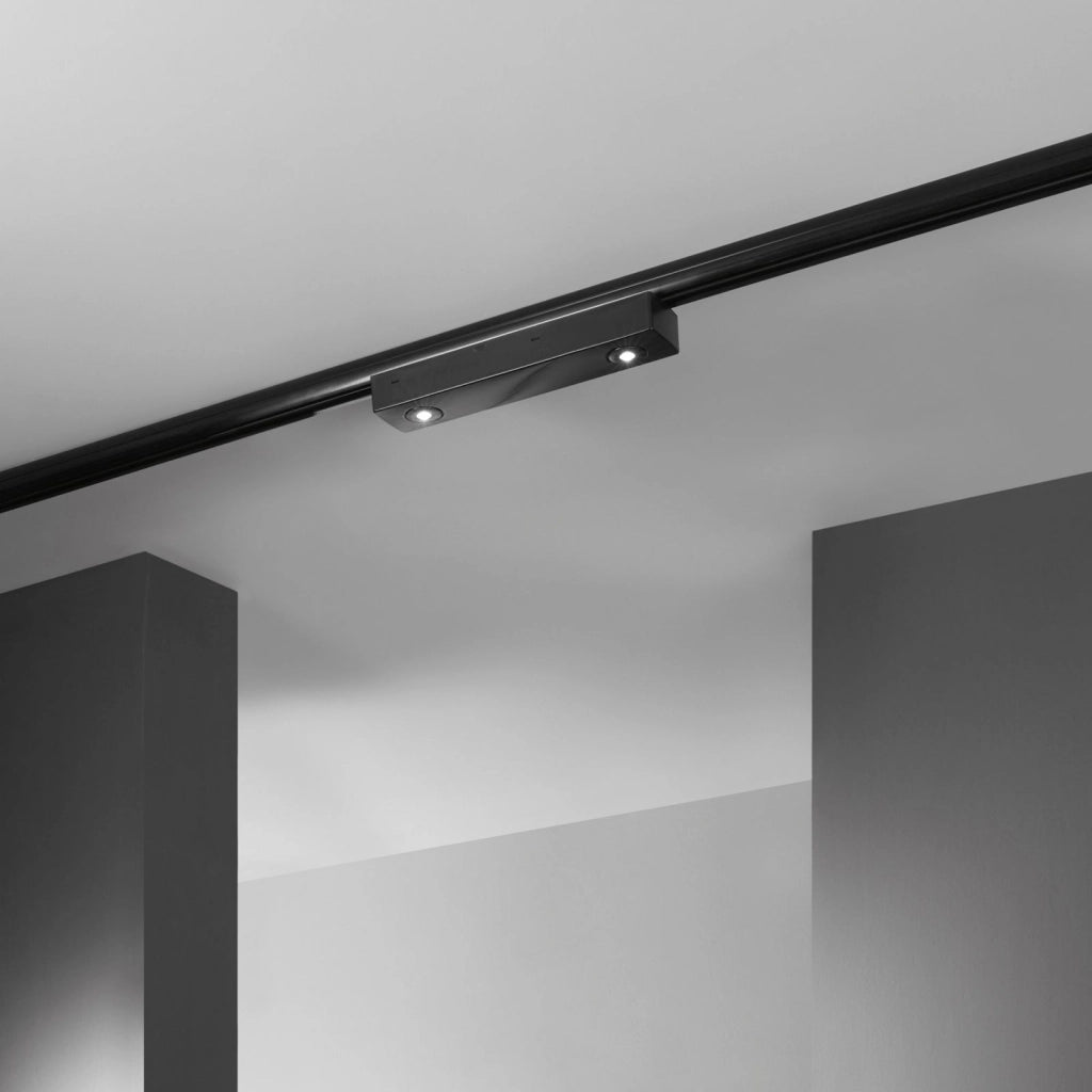 LAMPADA PER BINARIO TRIFASE LED D'EMERGENZA HELP NERO 2W 250LM 4000K BATTERIA DI EMERGENZA 3H 31,5X6,7X6,1CM