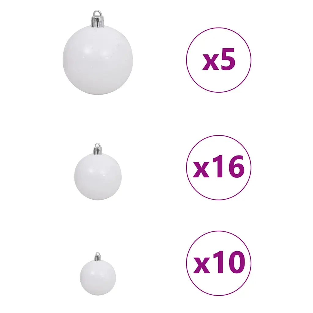 vidaXL Albero di Natale artificiale Bianco 210 cm PVC