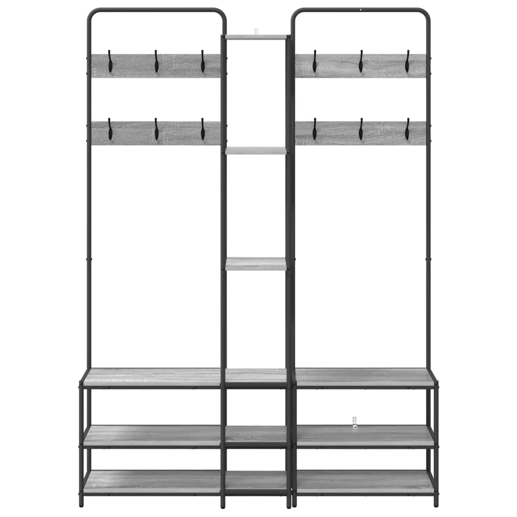 Appendiabiti con panca per scarpe Sonoma grigio 8012047