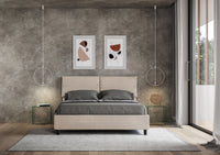 Letto Matrimoniale 160x200 cm con Rete Mados Sabbia