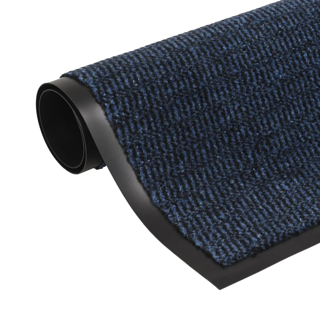 Tappeti Antipolvere 2 pz Rettangolari Trapuntati 40x60 cm Blu 3051604