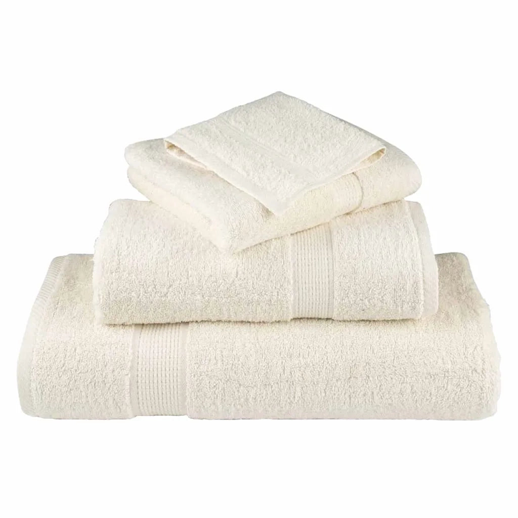vidaXL Panni per il viso SOLUND 10 pcs Crema Cotone