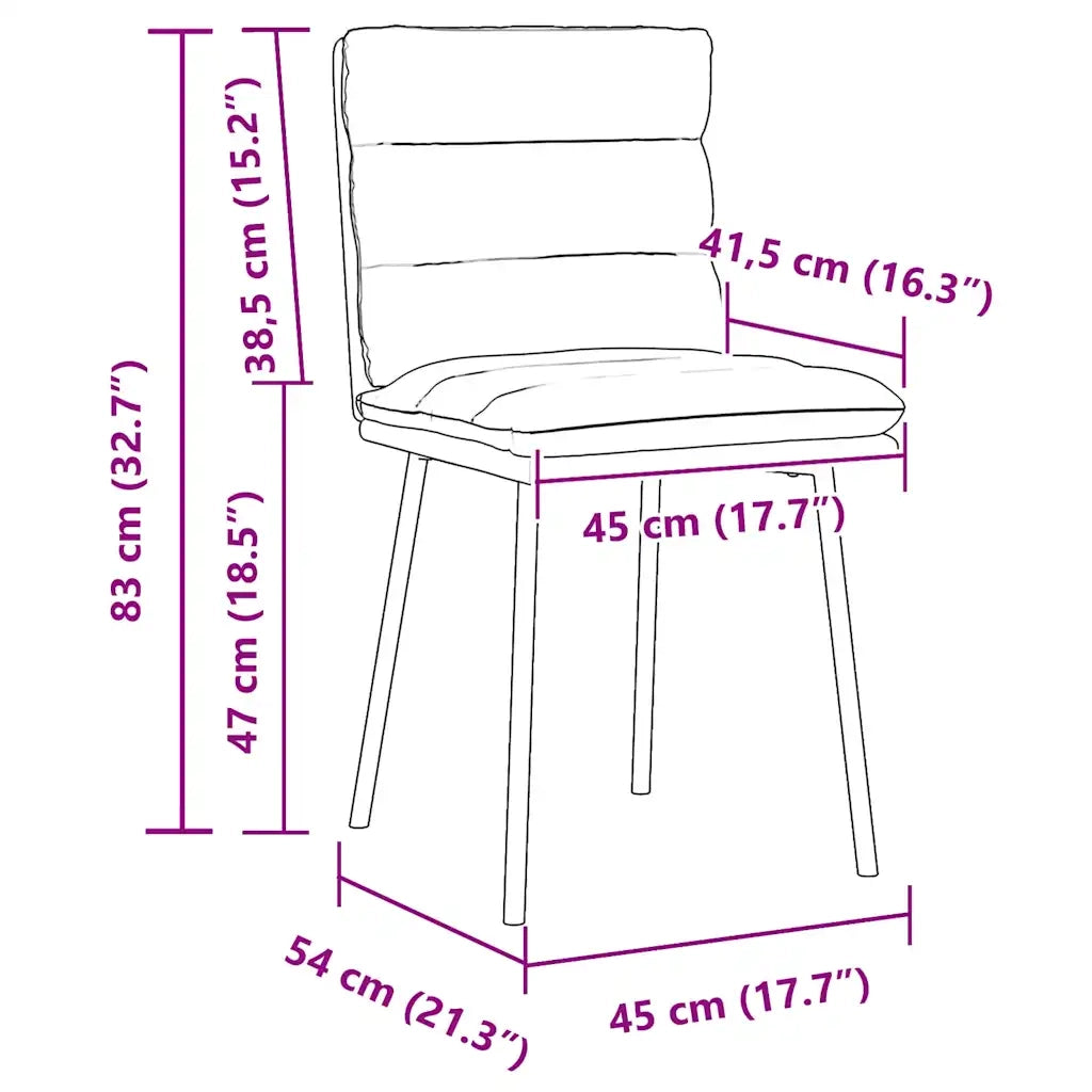 Sedie da Pranzo 2 pz Blu in Velluto 4101292