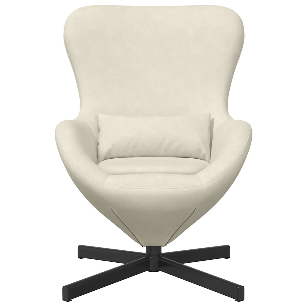 Divano Sedia-Poltrona uovo Crema 63 x 73 x 90 cm Velluto