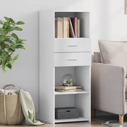 Credenza-Buffet-Armadio da cucina Bianca 45x42,5x124 cm in Legno Multistrato