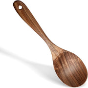 Lepeli in Legno con Manico Lungo - 10 pollici Heavy Duty - Grande Lepel in Legno per Cucina - Mescolare e Agitare