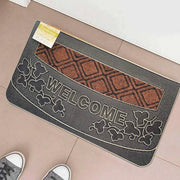 Trade Shop - Tappeto Zerbino Welcome Piante 45x75cm In Gomma E Fibra Cocco 4 Colori Ingresso -