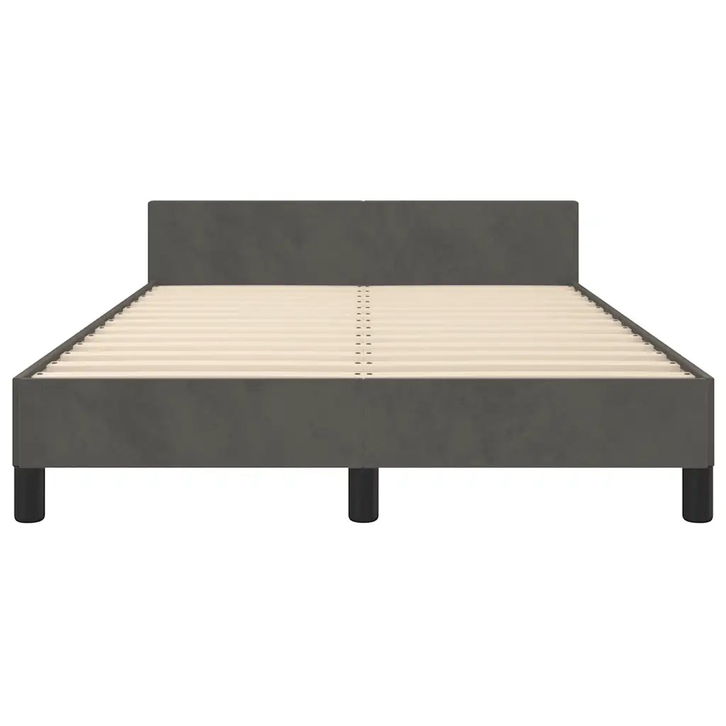 Giroletto con Testiera Grigio Scuro 120x200 cm in Velluto cod mxl 63062