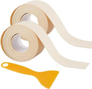 Afdichtingstape per doccia in PVC beige, acqua resistente e vetrificabile, per pavimento bagno angolo, adesivo autoadesivo con strumento per staccare.