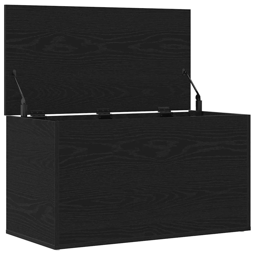 Scatola di Stoccaggio Rovere Nero 84 x 42 x 46 cm 862633