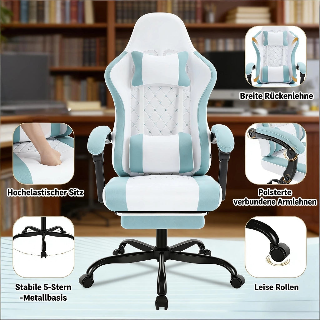 Sedia ergonomica per computer, sedia da ufficio girevole, sedia da gaming con massaggio (solo sedia da ufficio)