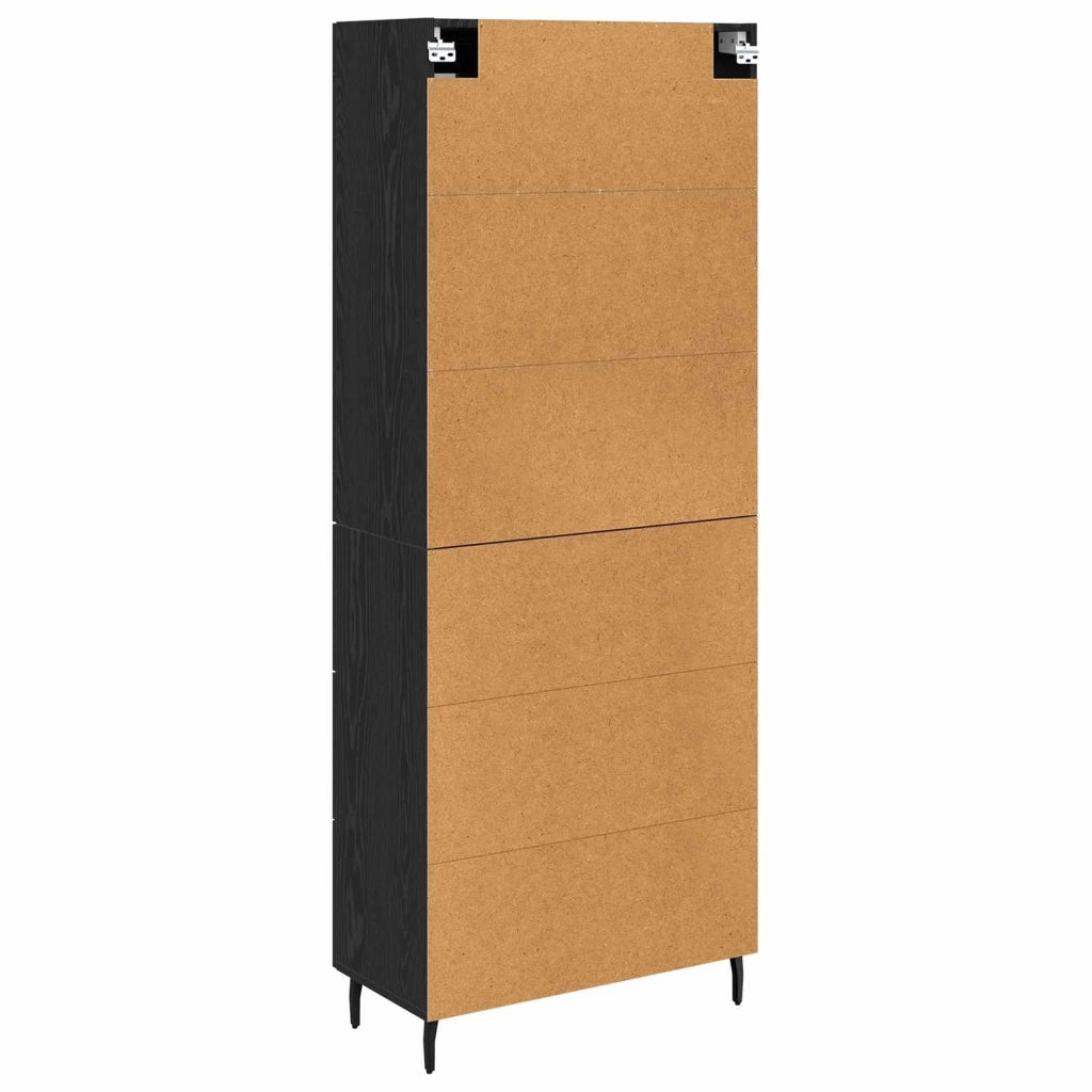 Credenza con cassetto 2 pcs Rovere Nero Legno multistrato 3416203