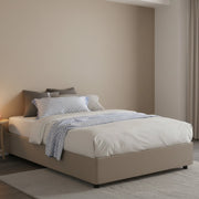 Atar, Letto Piazza e Mezza Materasso Incluso Made in Italy, Grigio Tortora