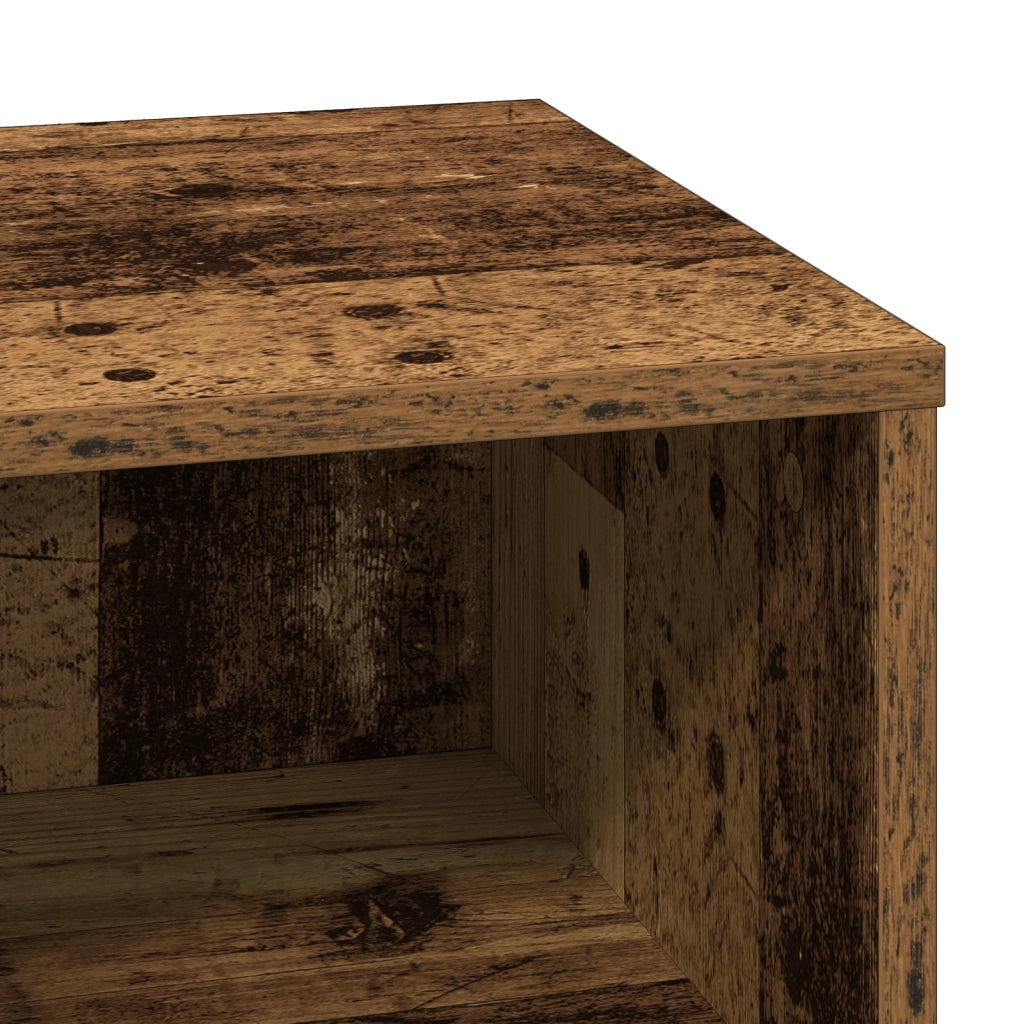 Comodini con luci LED 2 pezzi Legno Vecchio 50x34,5x50 cm