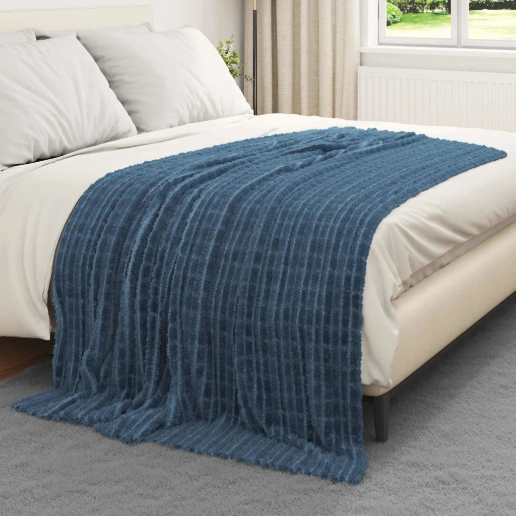 Coperte da Pile 6 pcs Blu navy 200 x 150 cm Panno 42016958