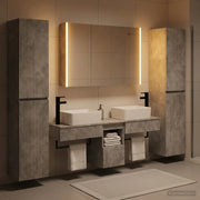 Set di mobili per il bagno 6 pcs Grigio Cemento 3407202