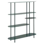 Biblioteca Gana, Libreria 5 Ripiani, 11x40x132h cm Verde Ottanio