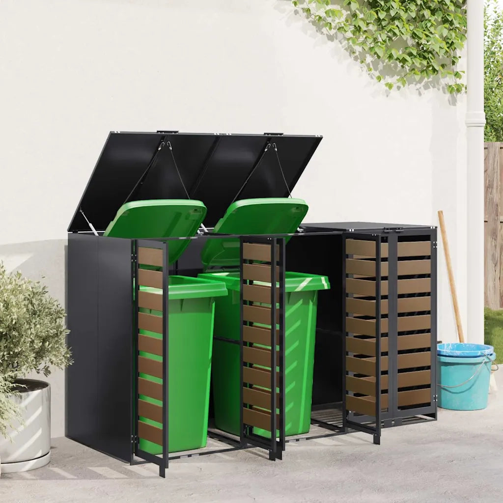 Contenitore per Rifiuti per 3 Bidoni 340 x 77.5 x 115.5 cm