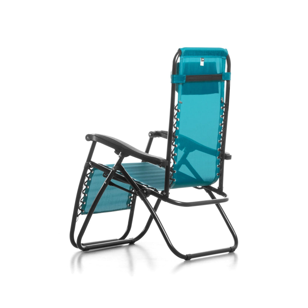 Sedia Sdraio da Giardino Gran Relax 88x65x110 cm in Textilene Verde Petrolio