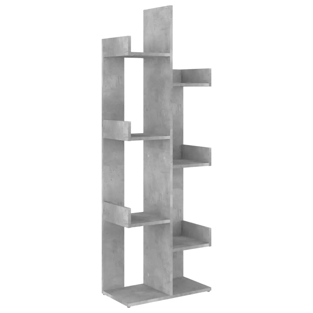 Libreria-Scaffale per Libri-Mobile di Stoccaggio Grigio Cemento 48x25,5x140 cm in Truciolato