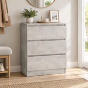 Sideboard Concrete Grey 60x35x76 Cm Wood Material