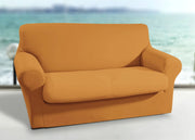 Copridivano Antimacchia Elasticizzato Tinta Unita Modello Magic - 3 Posti - Arancione