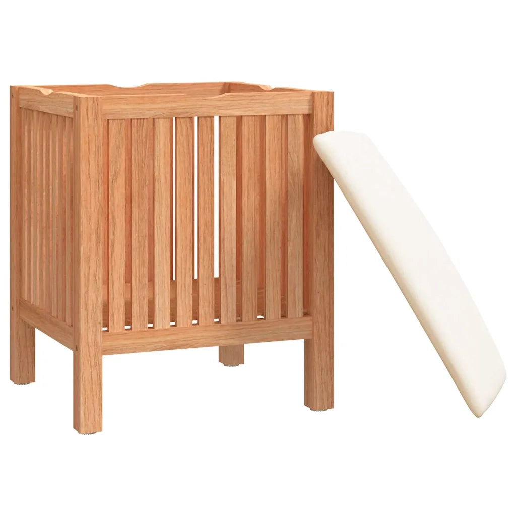 Sgabello da Bagno 40,5x40x52 cm in Legno Massello di Noce 350351