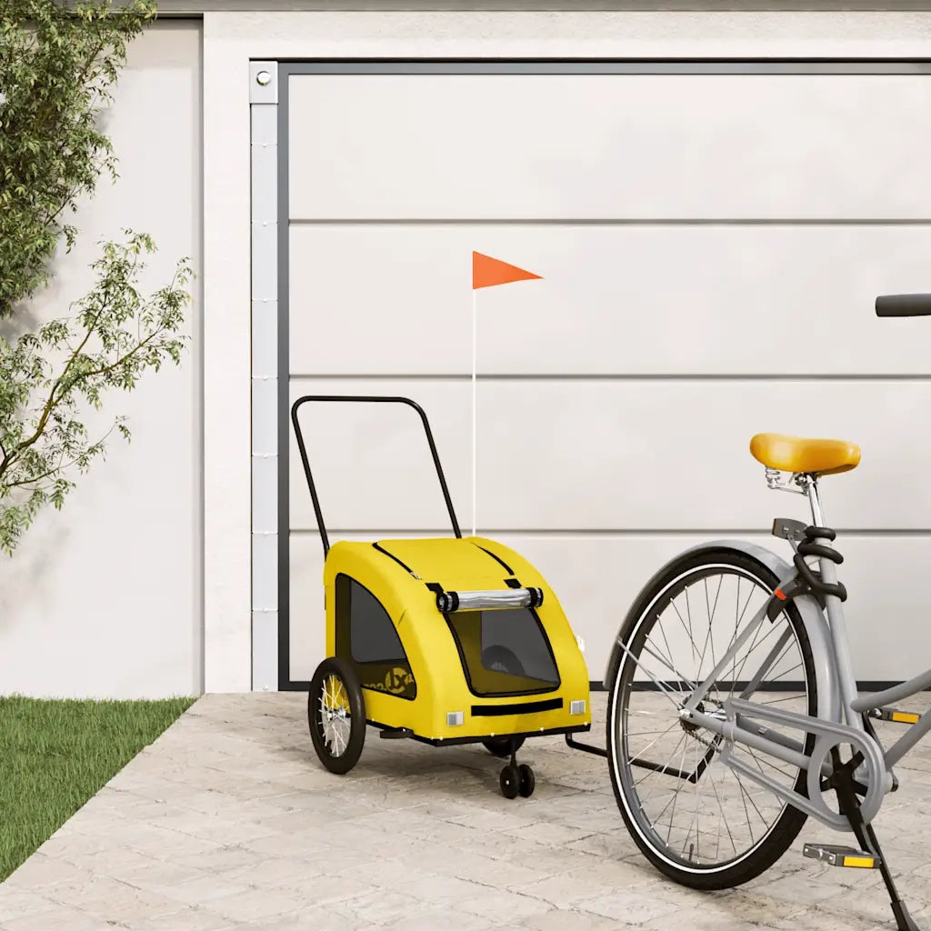 Rimorchio da Bici per Animali Giallo Oxford e Ferro CFW7422470