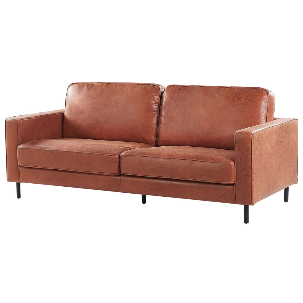 Set Divani Marrone Dorato Ecopelle Poliestere Divano A 3 Posti Poltrona Design Da Salotto Retrò