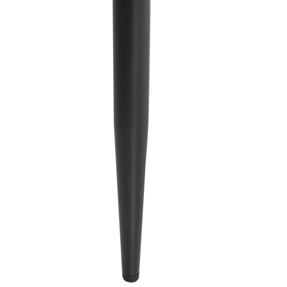 Set di 2 sedie da pranzo con rivestimento in poliestere bianco sporco e struttura in metallo in stile moderno del medio secolo
