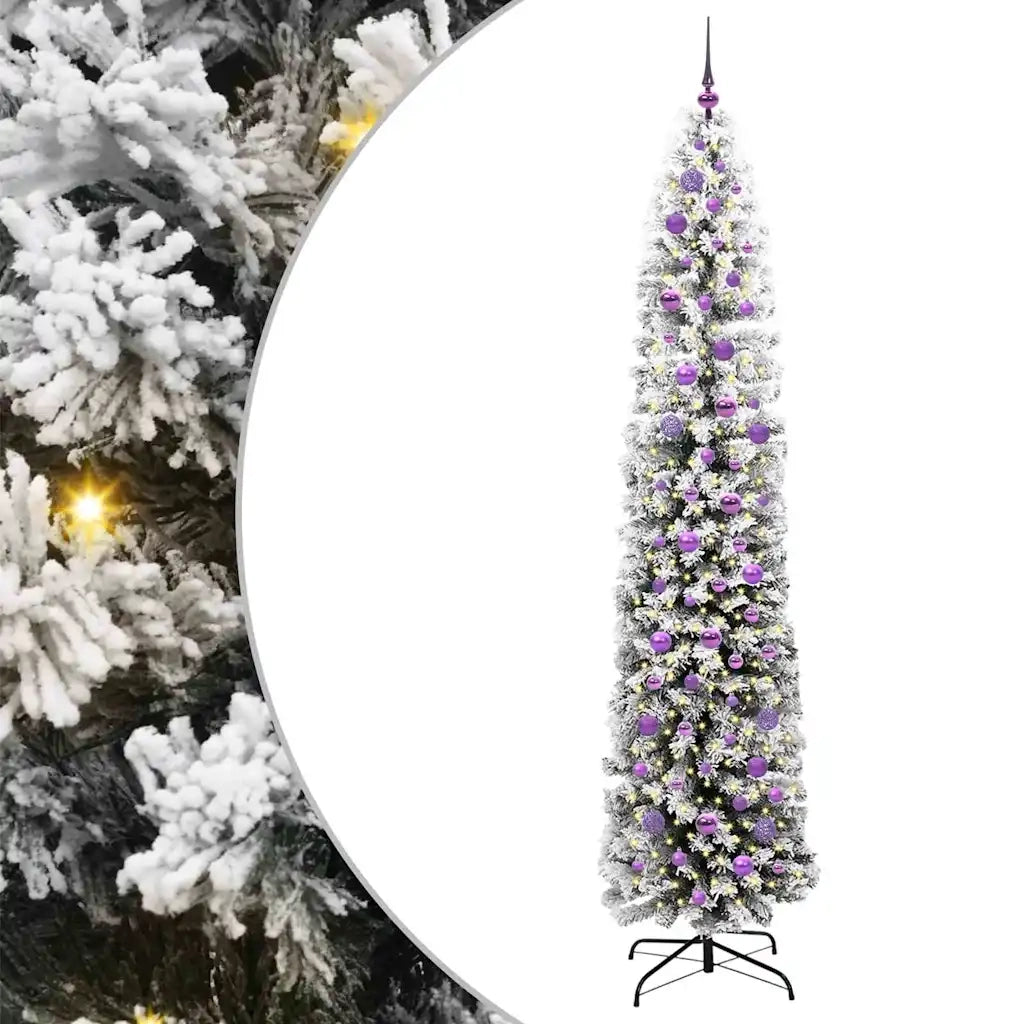 Albero di Natale Artificiale-Albero Natalizio con 300 LED Verde 240 cm 448168