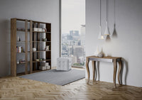 Consolle Allungabile 90-300x40x77 cm in Nobilitato Marrone